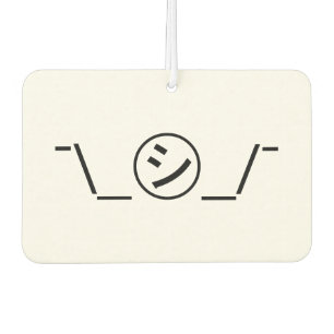Shi Kana Shrug Emoticon Ø\_ ㋛_/ Japanisch Kaomoji Autolufterfrischer