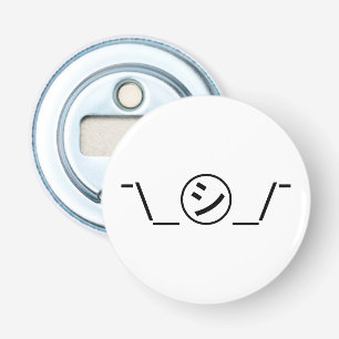 Shi Kana Shrug Emoticon Ø\_ ㋛_/ Japanisch Kaomoji Flaschenöffner