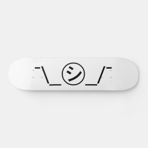 Shi Kana Shrug Emoticon Ø\_ ㋛_/ Japanisch Kaomoji Skateboard