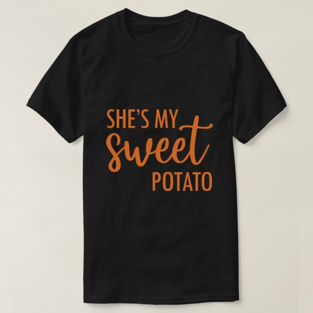 Shi My Sweet Potato I Yam Valentines Erntedank T-Shirt (Design vorne)