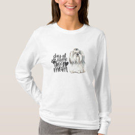 Shi-Tzu - bei Zuhause Hund Mama Bleibe T-Shirt