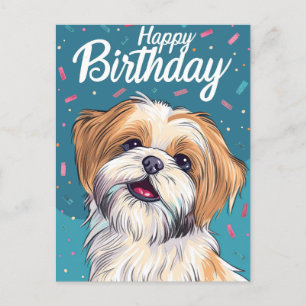 Shi Tzu Birthday Postkarte