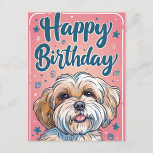 Shi Tzu Birthday Postkarte