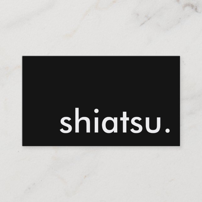 Shiatsu. (Farbe anpassbar) Visitenkarte (Vorderseite)