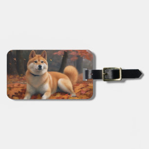 Shib Inu im Herbst Leaves Fall Inspiriert Gepäckanhänger