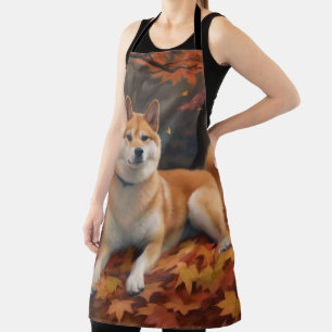 Shib Inu im Herbst Leaves Fall Inspiriert Schürze