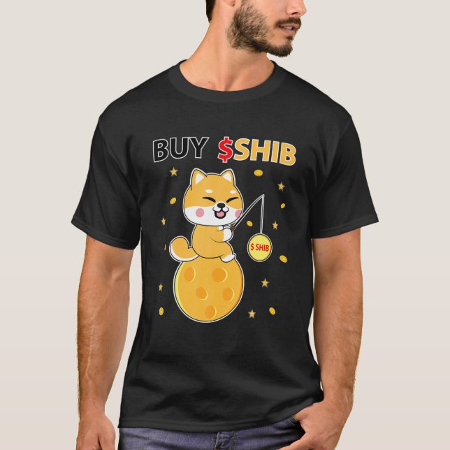 Shib Token Coin Crypto kaufen Shib Shiba Inu Meme  T-Shirt (Vorderseite)