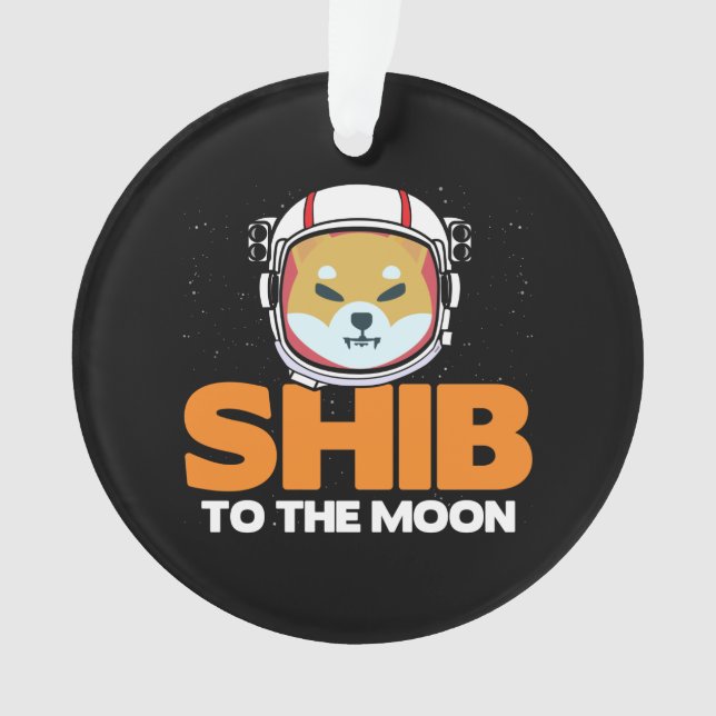 Shib Token Shiba Inu Crypto Meme Coin Moon Dog Ornament (Vorderseite)