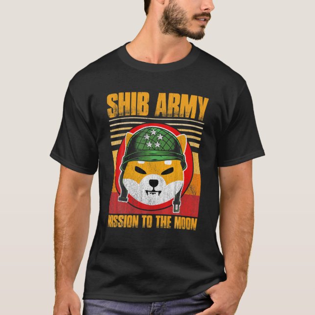 Shiba Army Shiba Inu Coin Crypto Token Cryptocurre T-Shirt (Vorderseite)