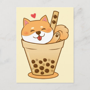 Shiba Boba Postkarte