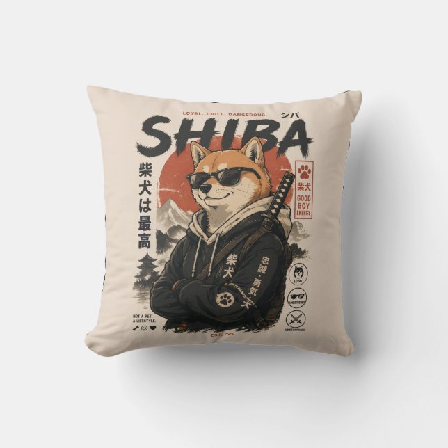 SHIBA DER BESCHÜTZER KISSEN (Vorderseite)