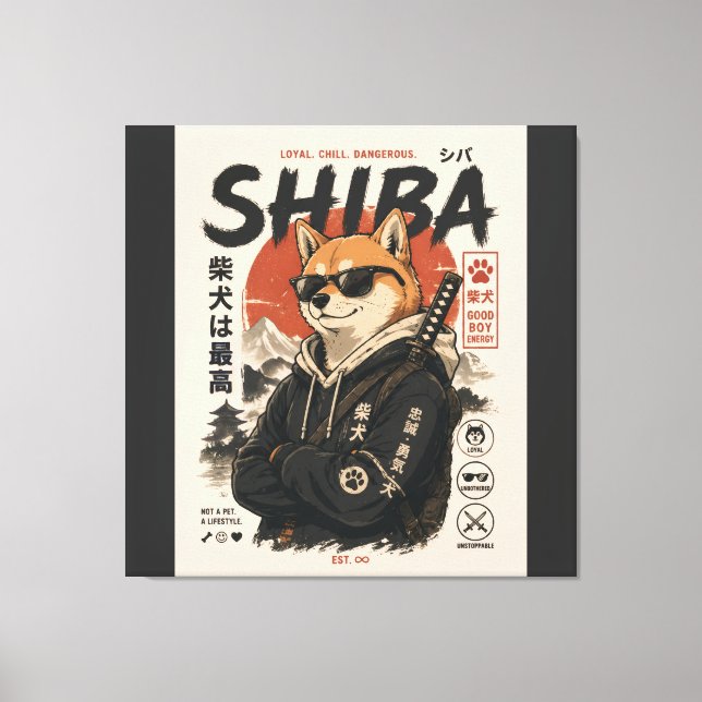 SHIBA DER BESCHÜTZER LEINWANDDRUCK (Vorderseite)