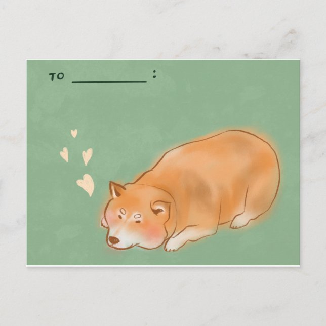 Shiba Hund #1 Postkarte (Vorderseite)