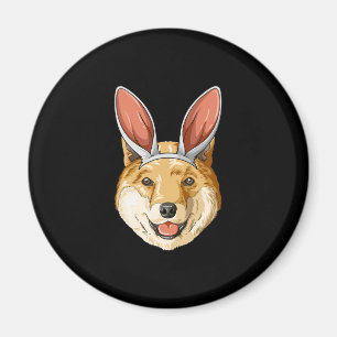 Shiba Hund mit Ostersonnigen Ohren Shiba Hund Ge Magnet