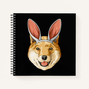 Shiba Hund mit Ostersonnigen Ohren Shiba Hund Ge Notizbuch