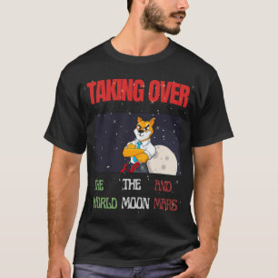 Shiba in die Münze auf dem Mond übernehmen T-Shirt