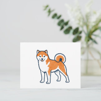 Shiba Inu ー Standing Postkarte