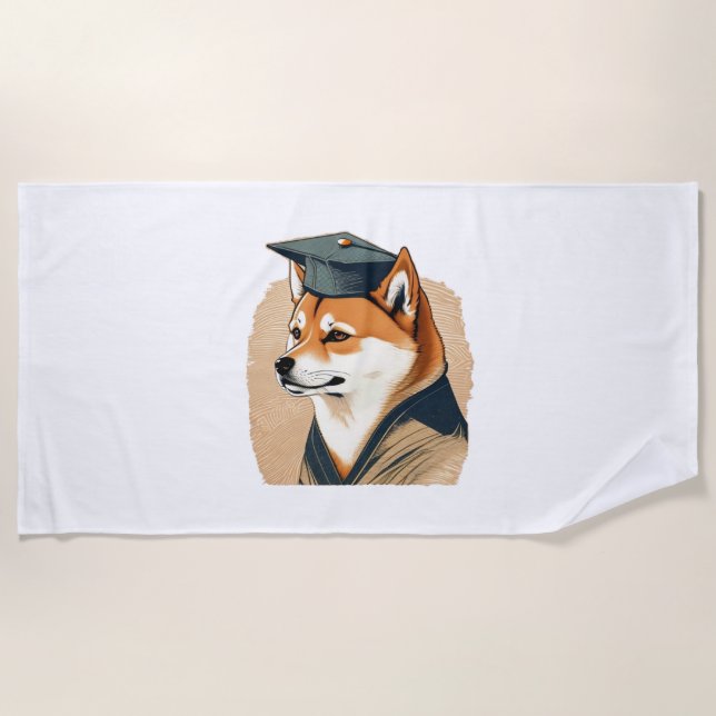 Shiba Inu-Abschluss Strandtuch (Vorderseite)