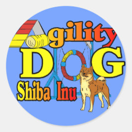 Shiba Inu Agility Runder Aufkleber
