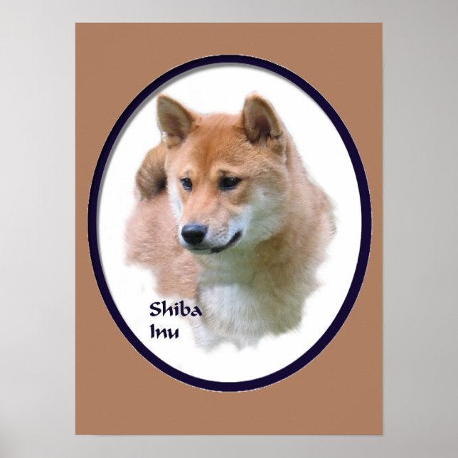 Shiba Inu Art Geschenke Poster (Vorne)