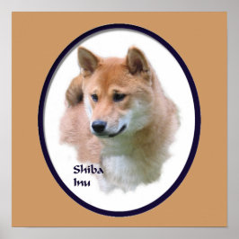 Shiba Inu Art Print Poster