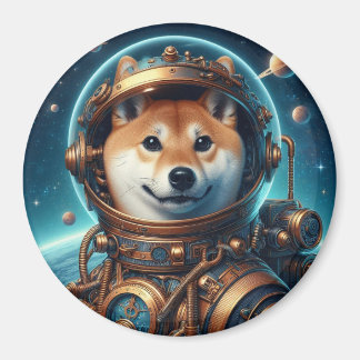 Shiba Inu Astronaut 3 Inch Magnet