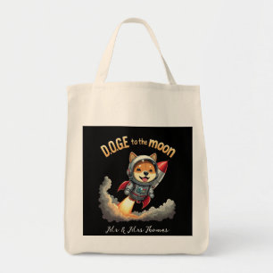 Shiba Inu Astronaut Raum Grafik "Zum Mond" Tragetasche