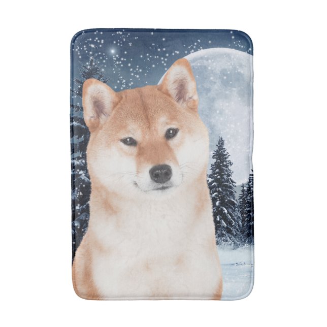 Shiba Inu Bath Mat Badematte (Vorderseite Vertikal)