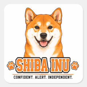 🐾 Shiba Inu Besitzer Familienstolz 🐾 Quadratischer Aufkleber