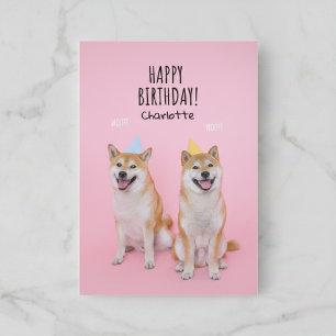 Shiba Inu Birthday Bliss Faltkarte Karte