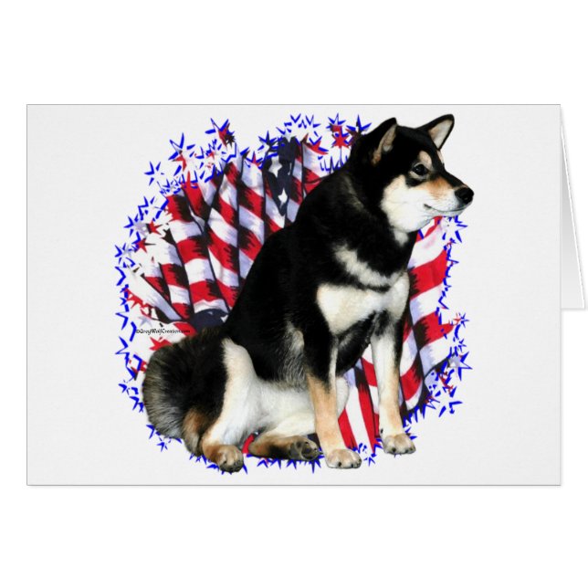 Shiba Inu (blk) Patriot (Vorderseite (Horizontal))