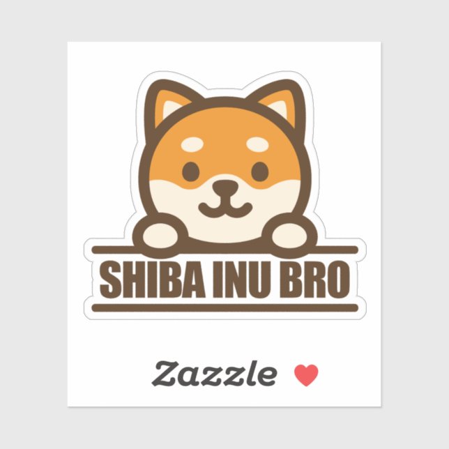 SHIBA INU BRO  - Cool Shiba Inu Brother Design Aufkleber (Blatt)