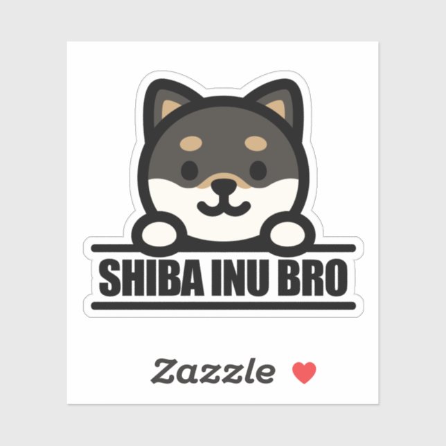 SHIBA INU BRO  - Cool Shiba Inu Brother Design Aufkleber (Blatt)