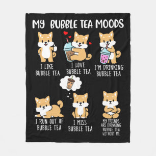 Shiba Inu Bubble Tea Women Boba Tea Dog Bubble Tee Fleecedecke