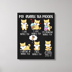 Shiba Inu Bubble Tea Women Boba Tea Dog Bubble Tee Leinwanddruck