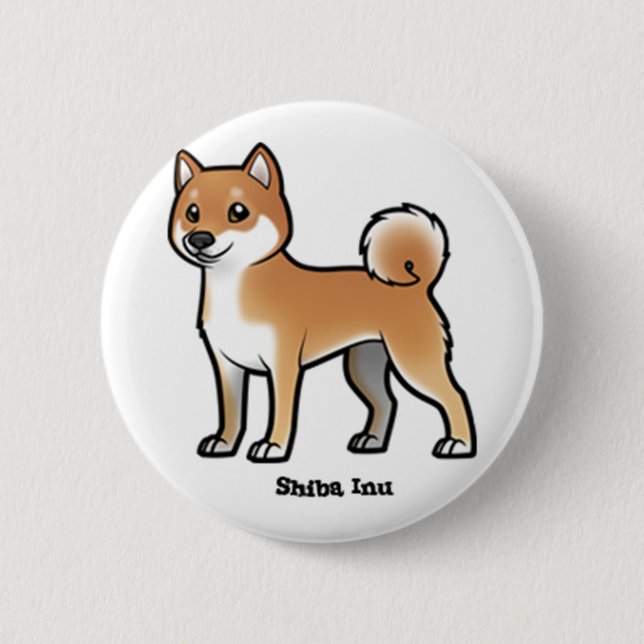 Shiba inu button (Vorderseite)