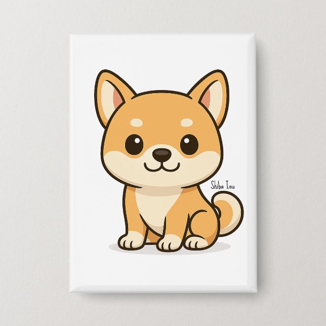Shiba Inu Button (Vorderseite)