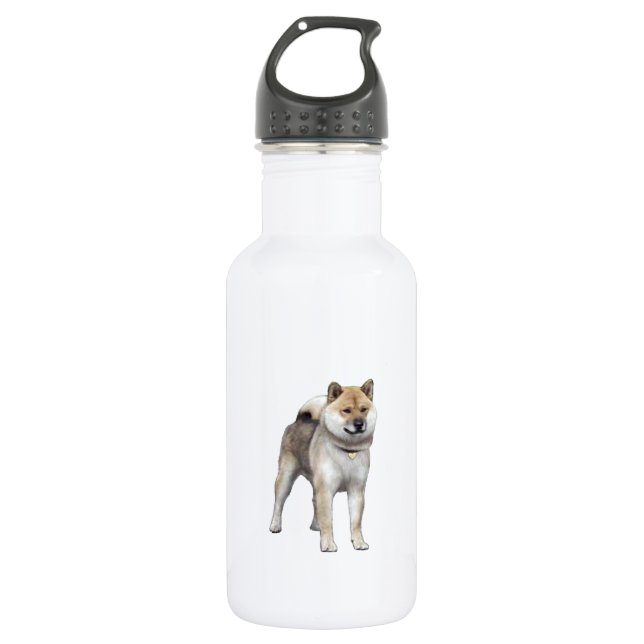 Shiba Inu (C) Edelstahlflasche (Vorderseite)