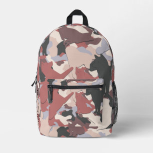 Shiba Inu Camouflage Muster Bedruckter Rucksack
