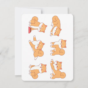 Shiba inu Cartoon Einladung