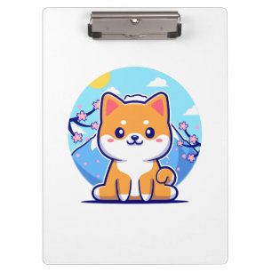 Shiba inu Cartoon Klemmbrett