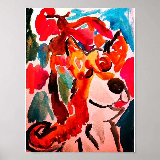 Shiba Inu cherry Japen blossom  Poster (Vorne)