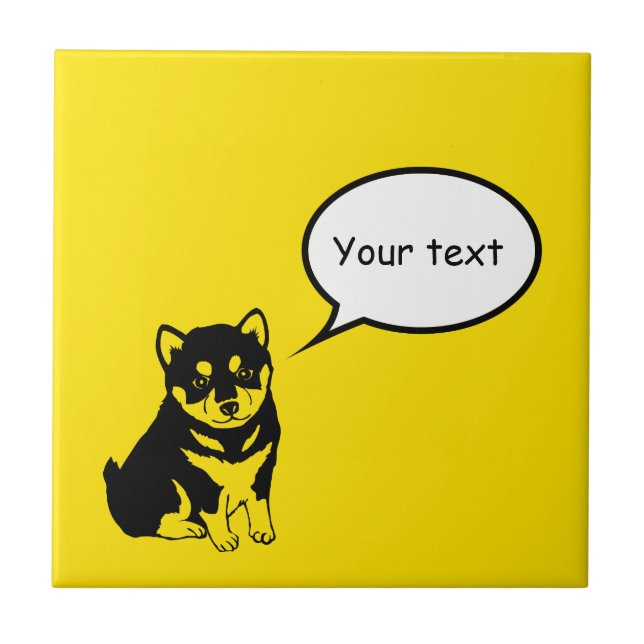 Shiba Inu Chinese Dog Year 2018 Tile Fliese (Vorderseite)