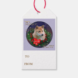 Shiba Inu Christmas Wreath Geschenkanhänger