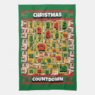 Shiba Inu Countdown Weihnachten Adventskalender Hu Geschirrtuch