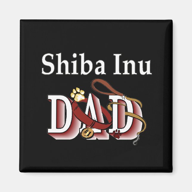 shiba inu dad Magnet (Vorne)