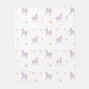Shiba Inu Decke – Minimalistisches Lavendel-Gesche