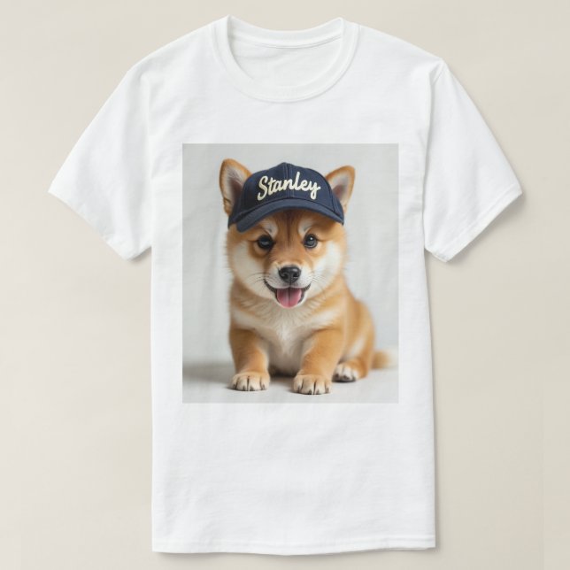 Shiba Inu Dog auf einem T - Shirt (Design vorne)