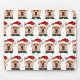 Shiba Inu Dog Breed Christmas Stars Mousepad