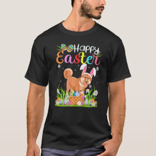 Shiba Inu Dog Bunny Egg Jagd Shiba Inu Happy E T-Shirt
